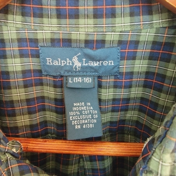 Polo Ralph Lauren Button Down Shirt Large 14/16 - Picture 3 of 4